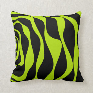 Ebb and Flow 4 - Lime Green Cushion