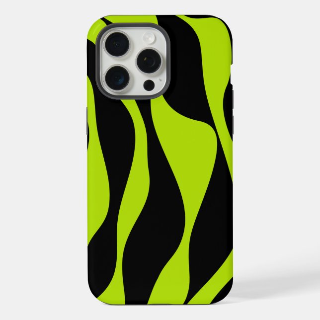 Ebb and Flow 4 - Lime Green iPhone Case (Back)