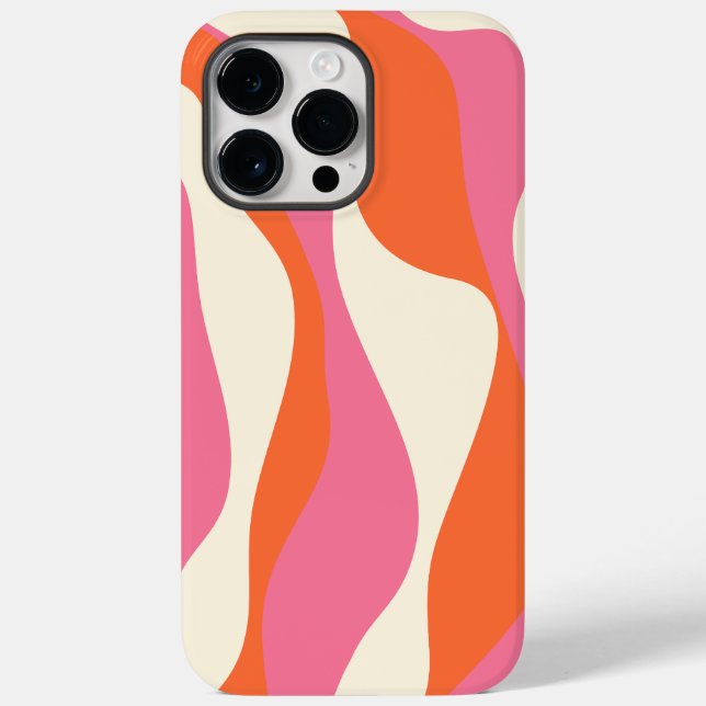 Ebb and Flow 4 - Pink, Orange and Cream Case-Mate iPhone Case (Back)