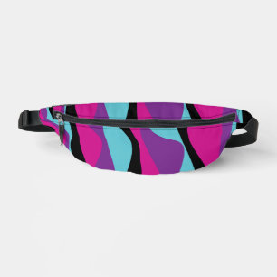 Ebb and Flow 4 - Pink, Purple, Blue and Black Bum Bags