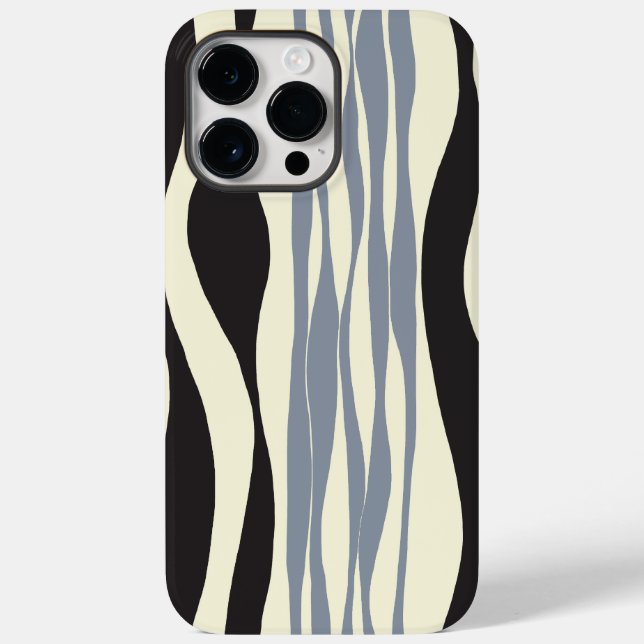 Ebb and Flow in Black, Grey and Cream  Case-Mate iPhone Case (Back)