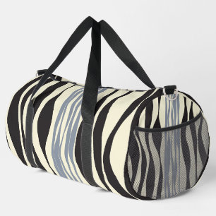 Ebb and Flow in Black, Grey and Cream Duffle Bag