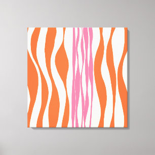 Ebb and Flow - Pink, Orange, and Cream  Canvas Print