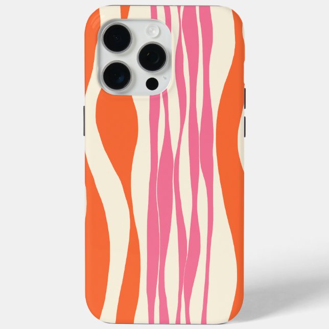 Ebb and Flow - Pink, Orange, and Cream  Case-Mate iPhone Case (Back)