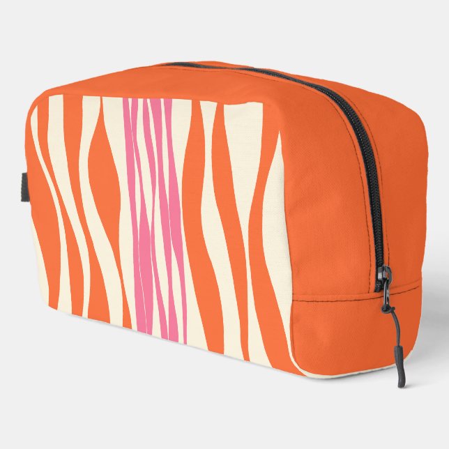 Ebb and Flow - Pink, Orange, and Cream  Dopp Kit (Right Corner)