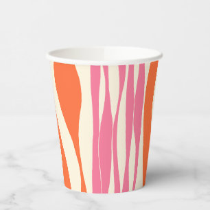 Ebb and Flow - Pink, Orange, and Cream Paper Cups