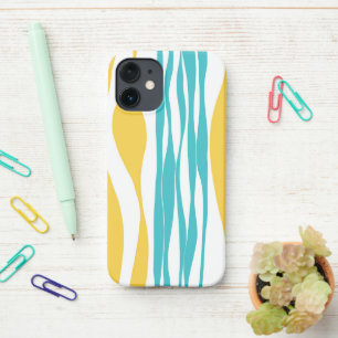 Ebb and Flow - Turquoise & Yellow iPhone 12 Mini Case