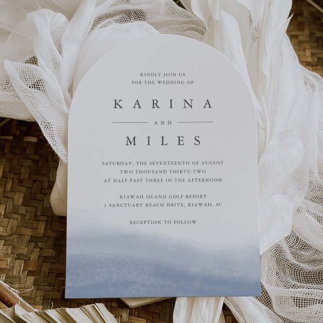 Ebb Tide Coastal Watercolor Wedding Invitation (Creator Uploaded)