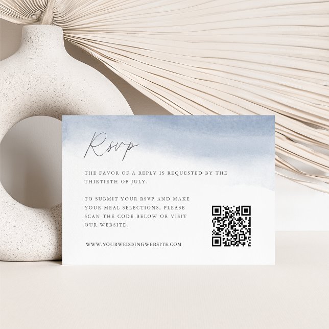 Ebb Tide Wedding QR Code RSVP Card (Creator Uploaded)