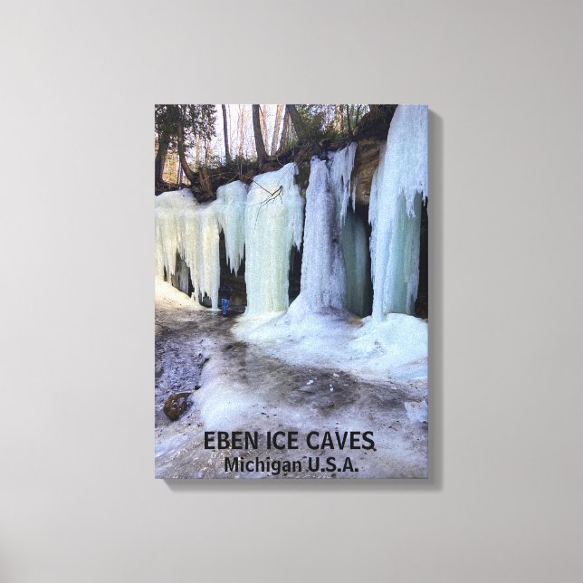 EBEN ICE CAVES MICHIGAN U.S.A. CANVAS PRINT (Front)