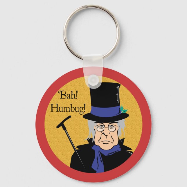 Ebenezer Scrooge Bah! Humbug! Key Ring (Front)