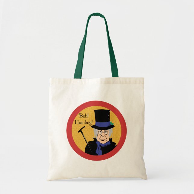 Ebenezer Scrooge Bah! Humbug! Tote Bag (Front)