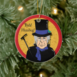 Ebenezer Scrooge Ceramic Tree Decoration