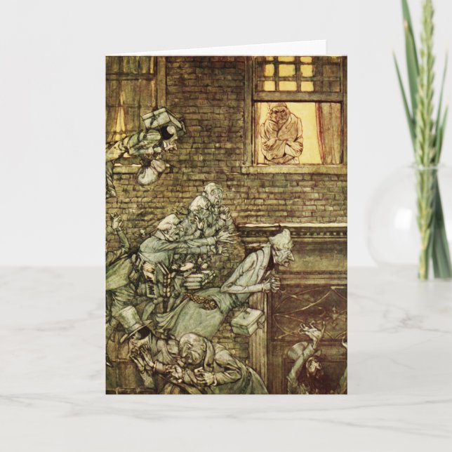 Ebenezer Scrooge Dickens Christmas Carol Vintage Card (Front)