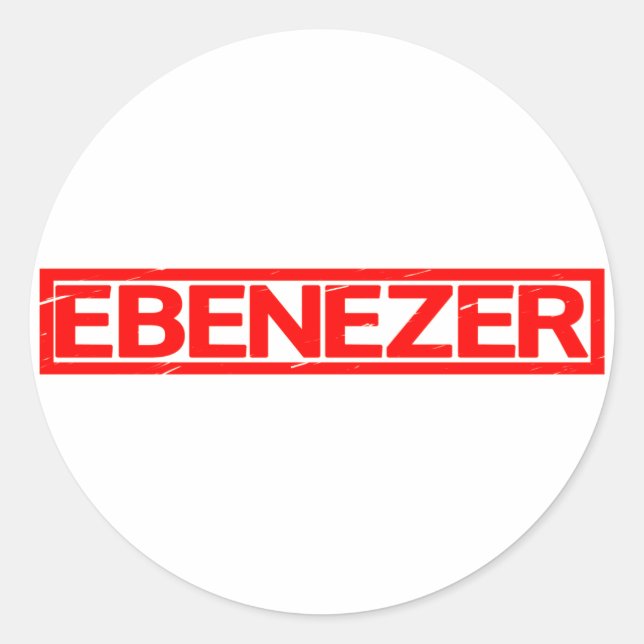 Ebenezer Stamp Classic Round Sticker (Front)