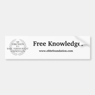 EBHR_Laurel, Free Knowledge Bumper Sticker