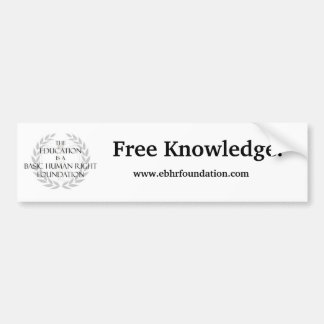 EBHR_Laurel, Free Knowledge Bumper Sticker