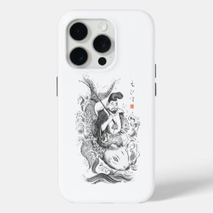 Ebisu - God of Fishing & Commerce (ink painting) iPhone 15 Pro Case