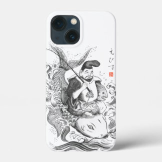 Ebisu - God of Fishing & Commerce (ink painting) iPhone 13 Mini Case