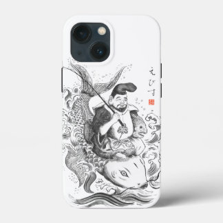 Ebisu - God of Fishing & Commerce (ink painting) iPhone 13 Mini Case
