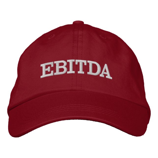 EBITDA Funny Finance Definition Embroidered Hat (Front)