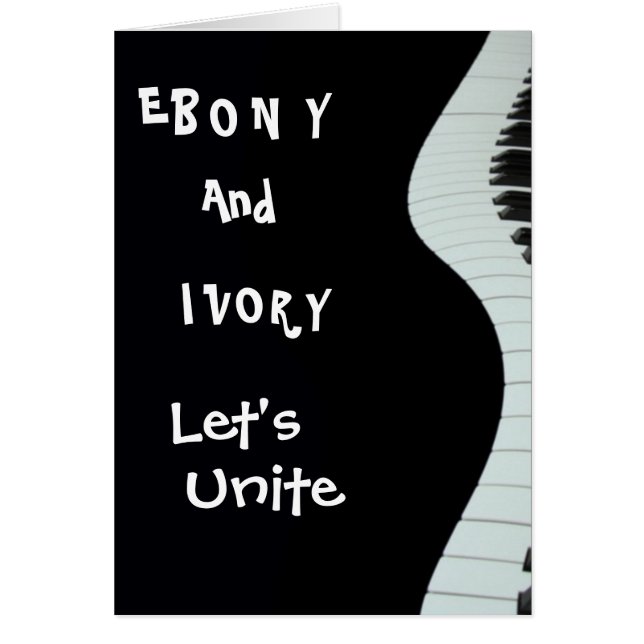 Ebony and Ivory Music Card (Front)
