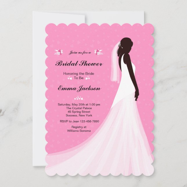 Ebony Bridal Shower Invitation (Front)