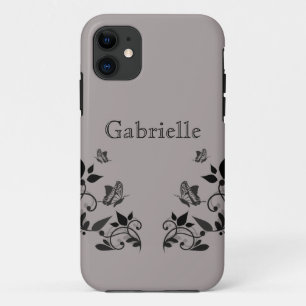 Ebony Butterfly Floral BT ID iPhone 5 Case