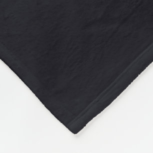 Ebony (Deep Midnight Blue) Solid Blank Colour Fleece Blanket