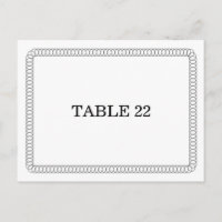Ebony Encircled Rounded Table Number Postcard
