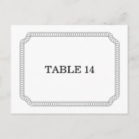 Ebony Encircled Ticket Table Number Postcard