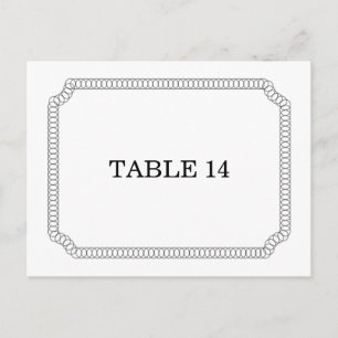 Ebony Encircled Ticket Table Number Postcard
