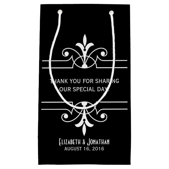 Ebony Fancy Ornamental Gift Bag (Front)