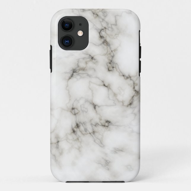 Ebony Ivory Marble Stone Finish Case-Mate iPhone Case (Back)