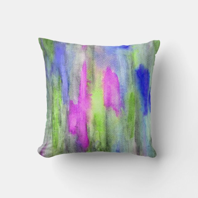 Ebony Rainbow Lime Pillow (Front)