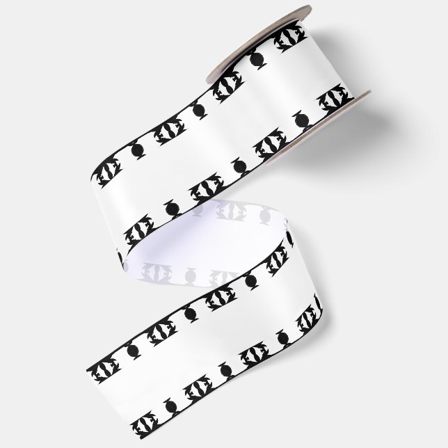 Ebony Rhythm African Pattern Satin Ribbon (Front+Back)