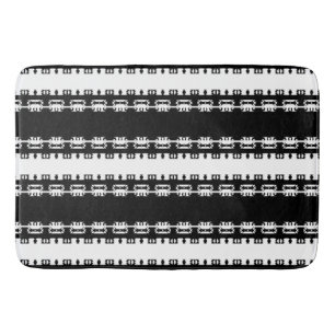 Ebony Rhythm African Pattern Shower Curtain Bath Mat