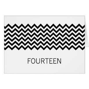 Ebony Simple Chevron Table Number Card