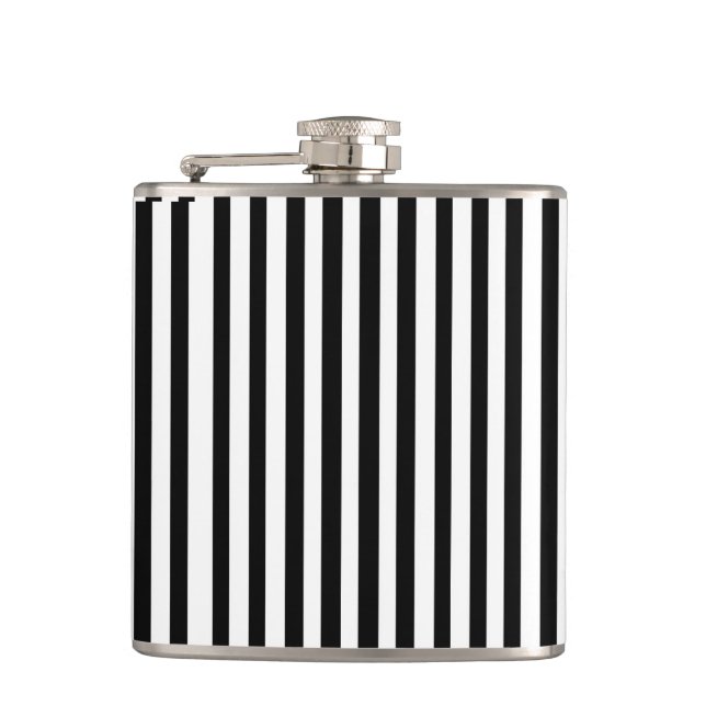 Ebony Snow Hip Flask (Front)