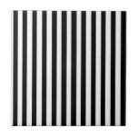 Ebony Snow Tile<br><div class="desc">Ebony Snow is a simple design of black and white stripes that suits all occasions and items. This image is available on a variety of other products,  just click the link below the photo near 'About this Design'.</div>