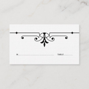 Ebony v2 Fancy Ornamental Place Card