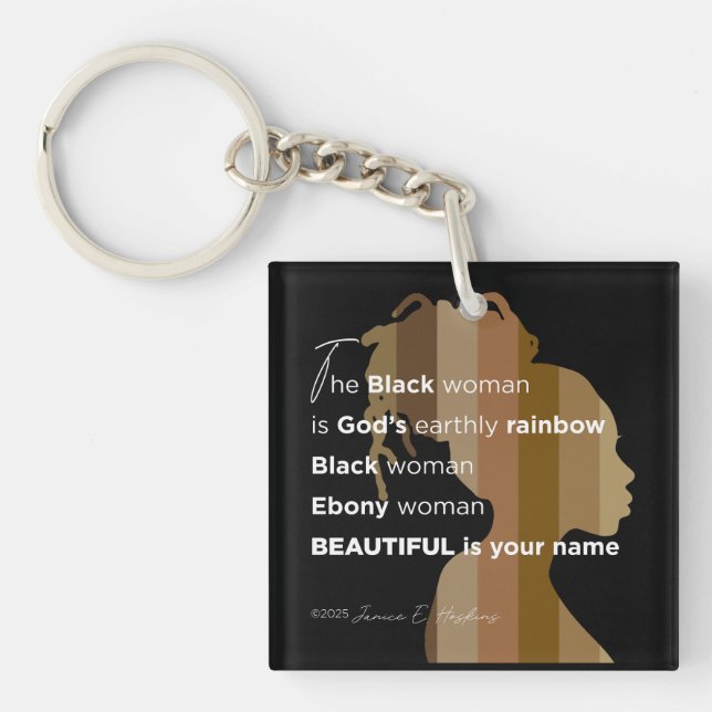 Ebony woman, key chain (Front)