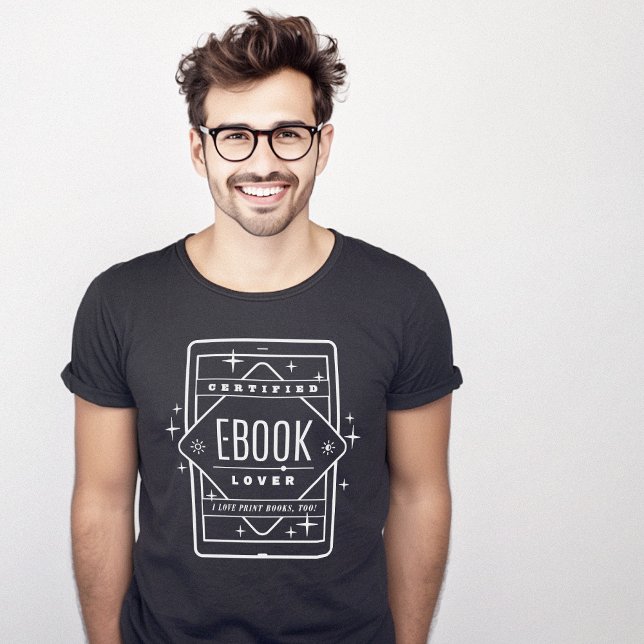 Ebook Book Lover Certified Minimalist T-Shirt (Ebook Book Lover Certified Minimalist T-Shirt)