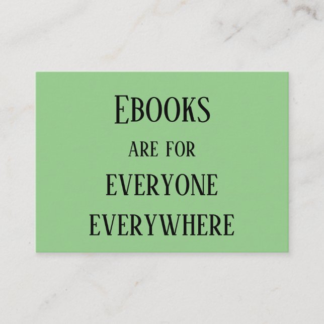 Ebooks Everyone Everywhere Business Card (Front)
