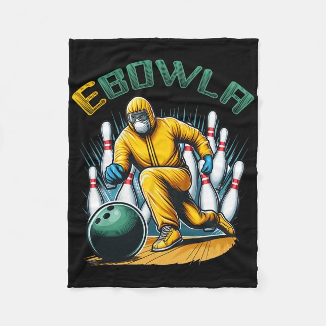 Ebowla Funny Bowling Player Ebowla Bowler Bowling  Fleece Blanket (Front)