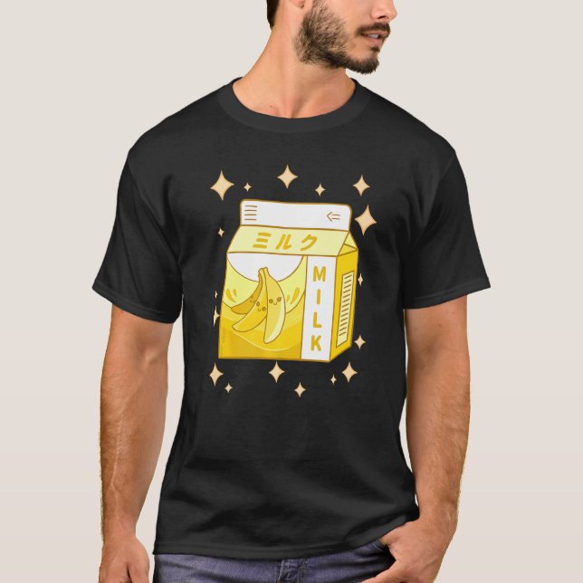 Eboy Milk Shake Carton Cute Japanese Banana Milk D T-Shirt (Front)