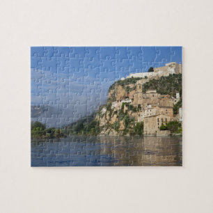 Ebro River (Ria Ebre); Templar castle;  early Jigsaw Puzzle