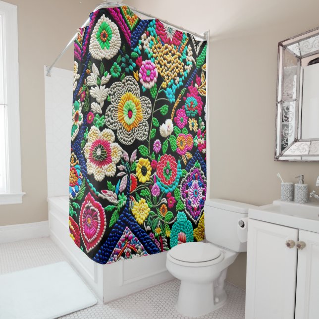 Ebroideryish Crochet  Shower Curtain (In Situ)