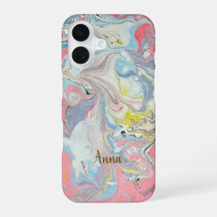 Ebru Art Pastel Abstract — iPhone 16 Case