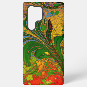 Ebru Marbling Floral Pattern Samsung Galaxy Case